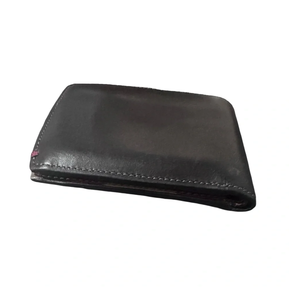 Paul Smith Abstract (see inside) black Leather Bi fold wallet Mens